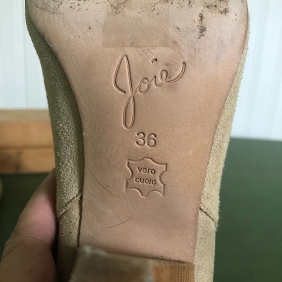 Joie Barleena Suede Cone Heel Ankle Boots - Picture 4 of 6